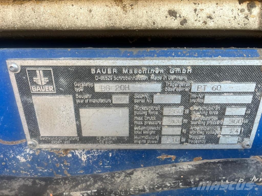 Bauer BG 20 H Heavy drills