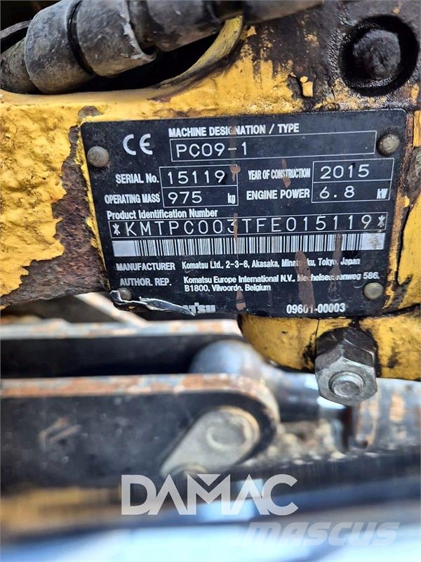 Komatsu PC09 Міні-екскаватори < 7т