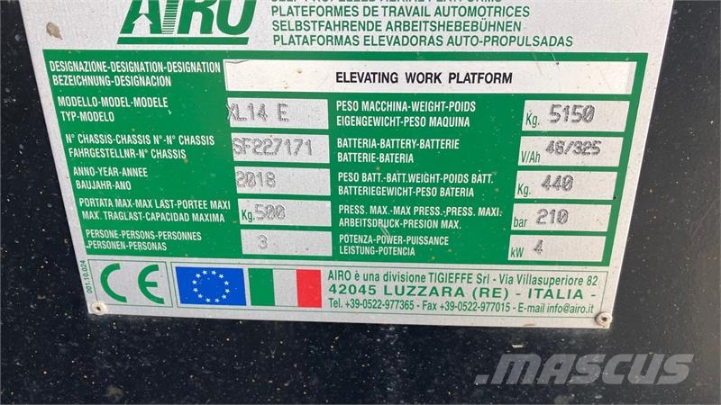 Airo XL14 E AIRO 14 Meters lift med 6 meter platform Разные подъемники и вышки