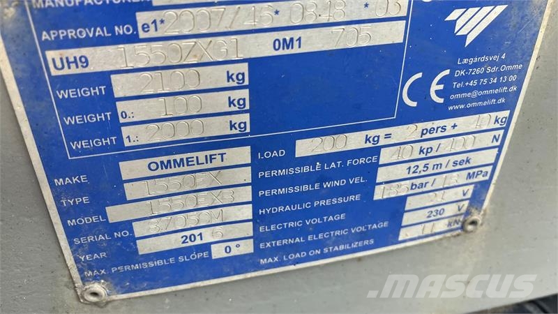 Omme 1550  Omme 1550 15 meters trailer lift رافعات ومنصات أخرى