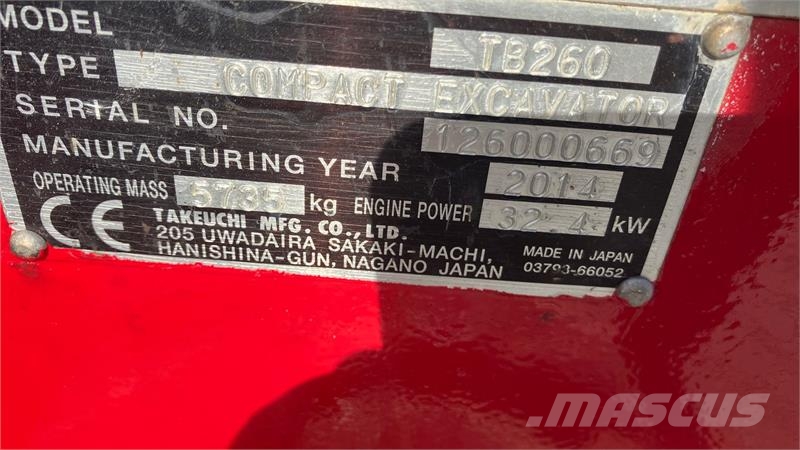 Takeuchi TB260 Takeuchi TB260 Beltegraver