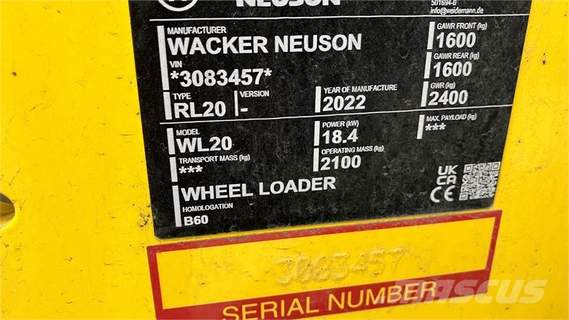 Weidemann 1260 Plus Weidemann 1160plus/wacker WL20 401 timer Väikelaadurid