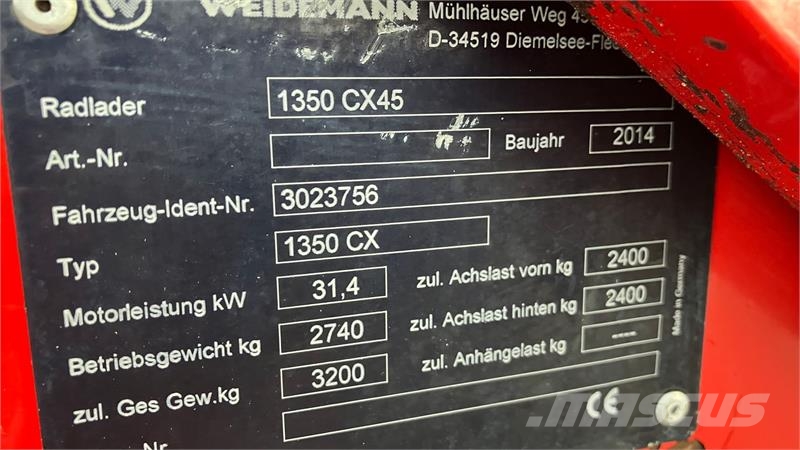 Weidemann 1350 CX45 Weidemann 1350 CX45 Mini loaders