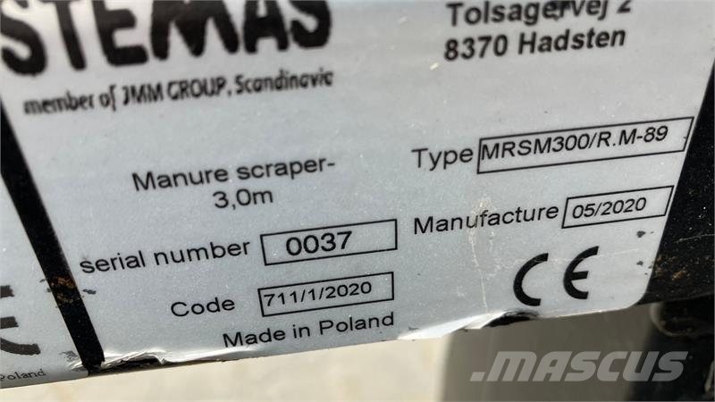 Weidemann Alle modeller NY Skrabeblad 285cm Weidemann ophæng Otros accesorios para tractores
