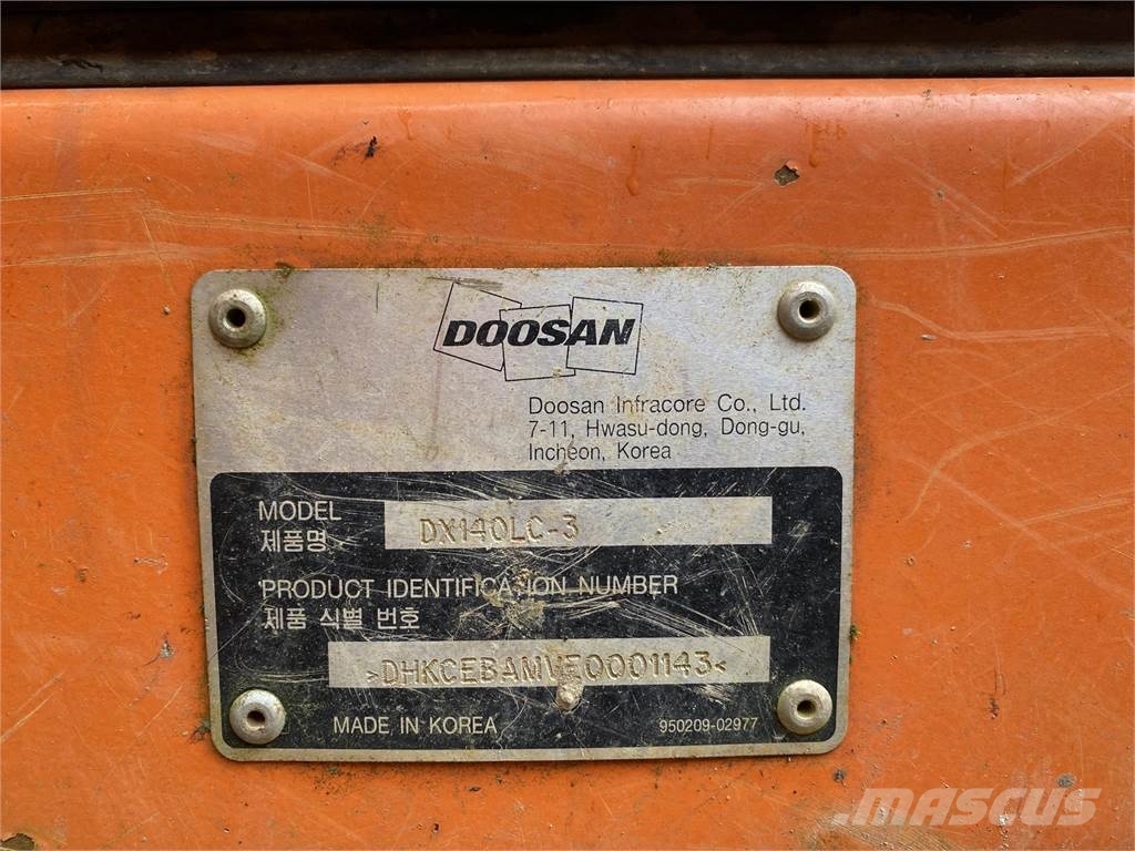 Doosan DX140 LC-3 Gravemaskiner på larvebånd
