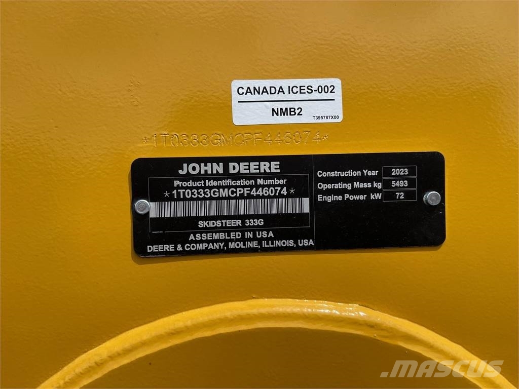 John Deere 333G Minicargadoras