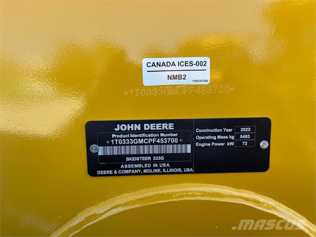John Deere 333G 滑移轉向裝載機
