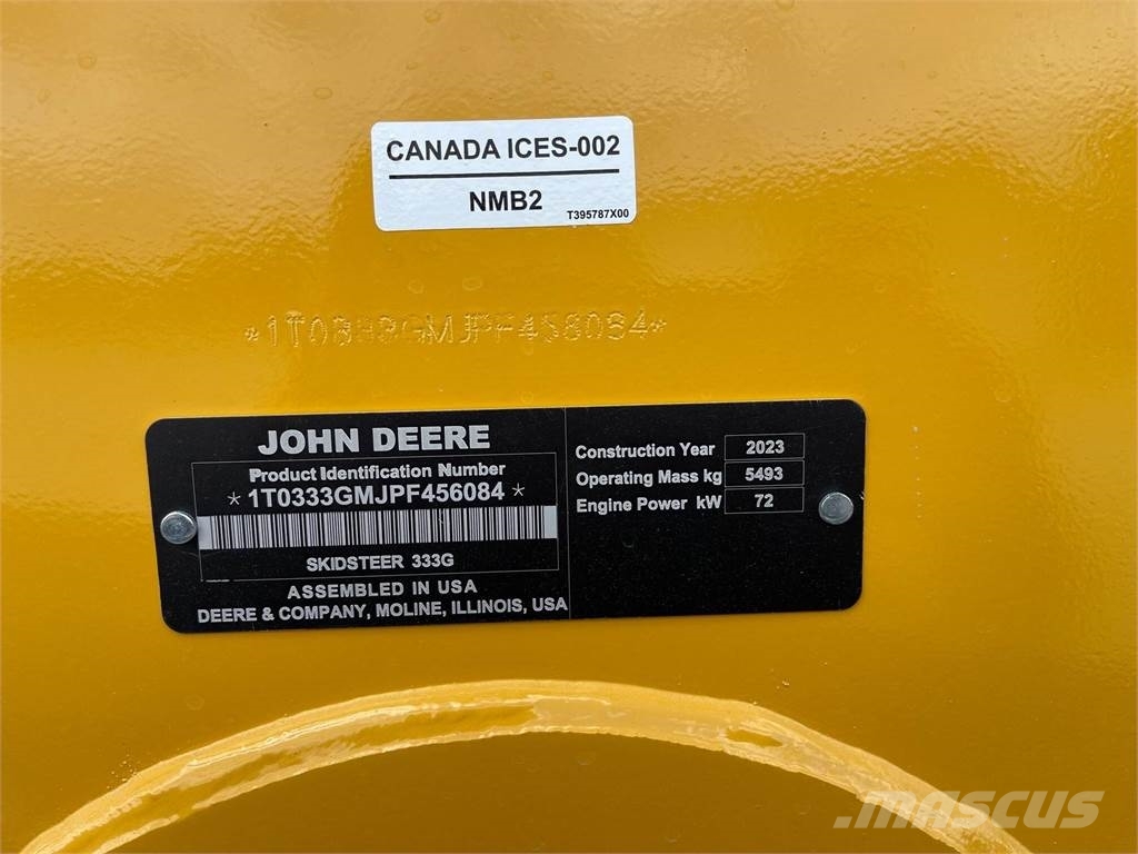 John Deere 333G 滑移轉向裝載機