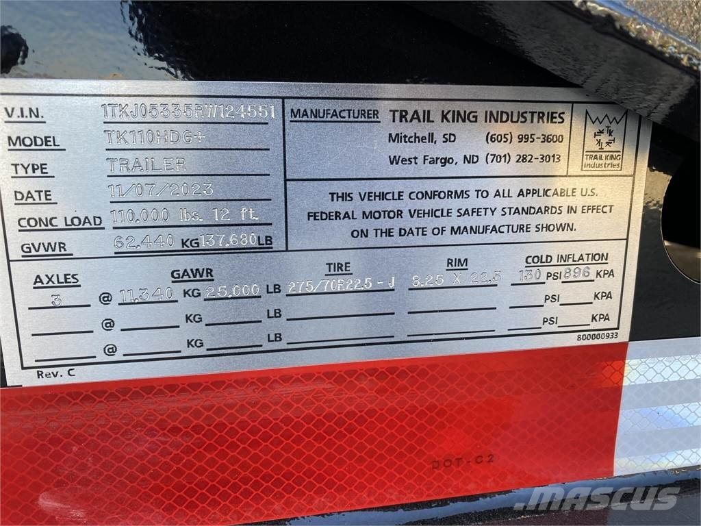 Trail King Ημιρυμούλκες με χαμηλό δάπεδο