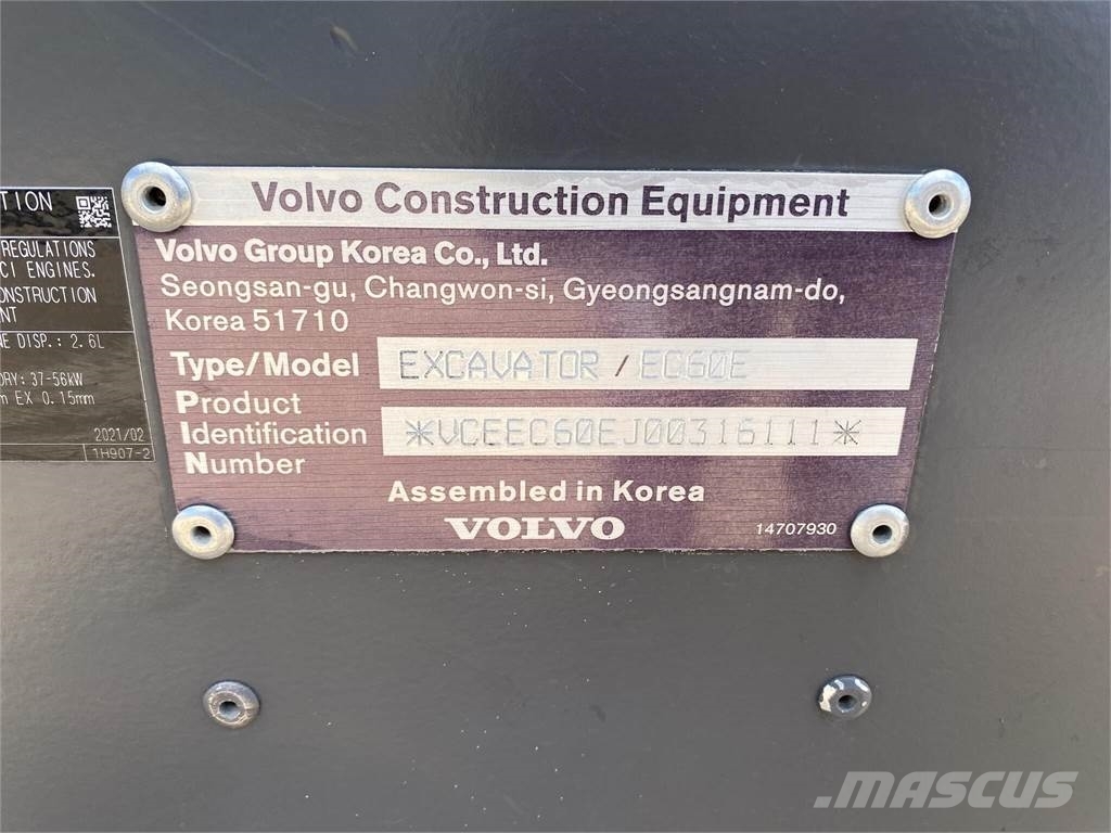 Volvo EC60E Paletli ekskavatörler