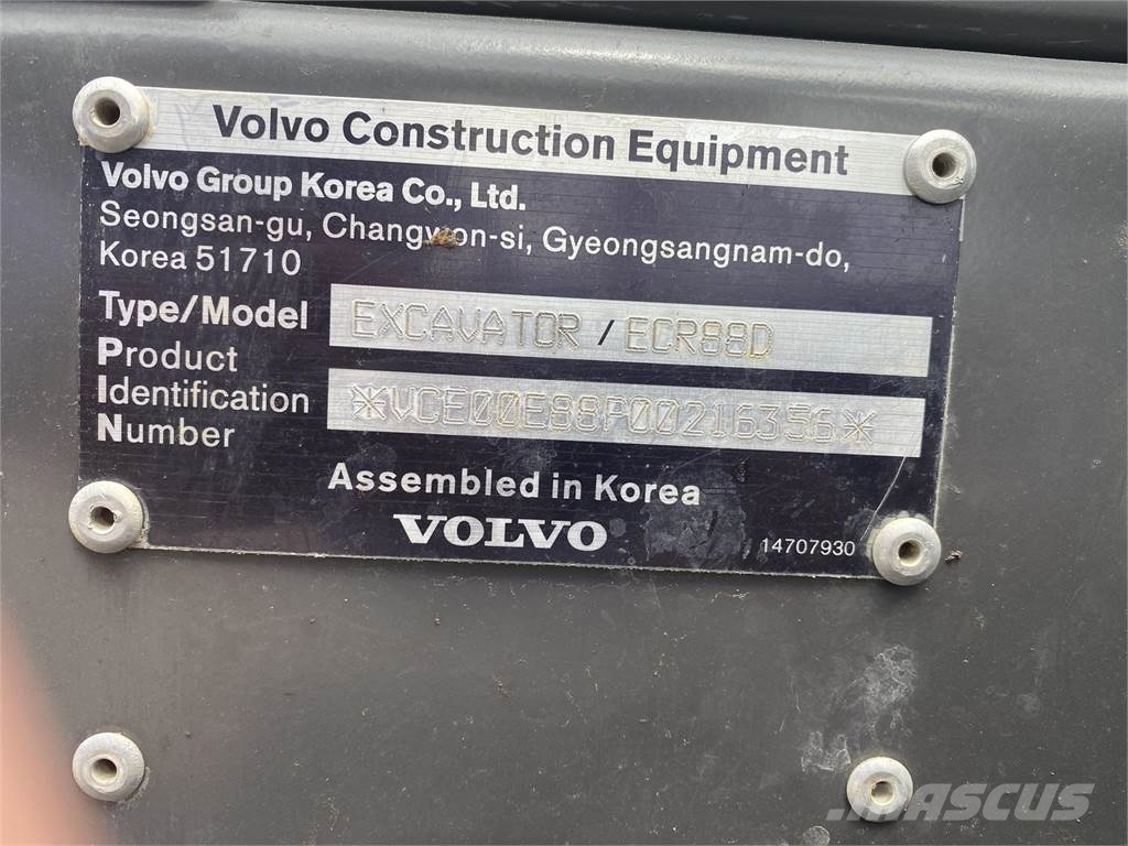 Volvo ECR88D 대형 굴삭기 29톤 이상