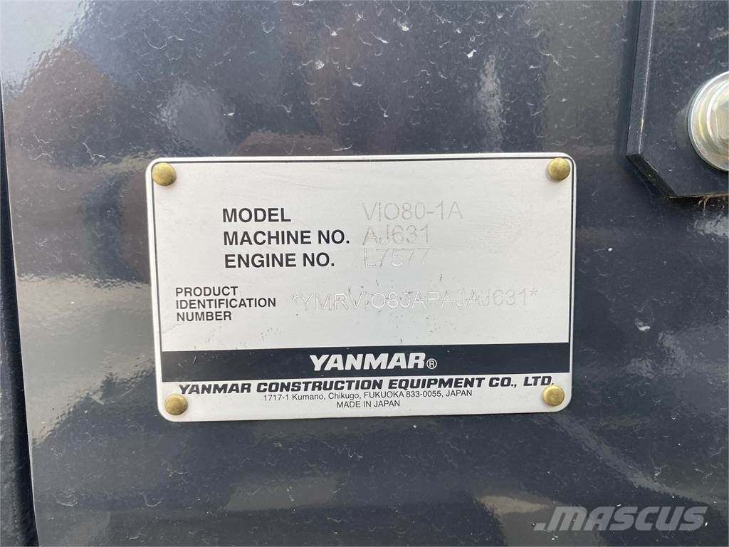 Yanmar VIO80 Εκσκαφείς με ερπύστριες