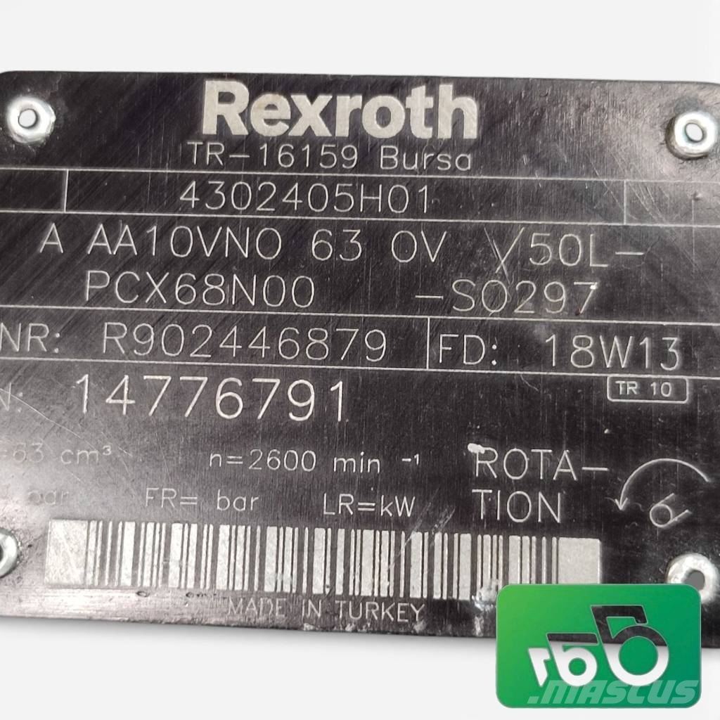 Rexroth Claas Arion 660 Hydraulic Pump A AA10VNO 63 Hydrauliikka