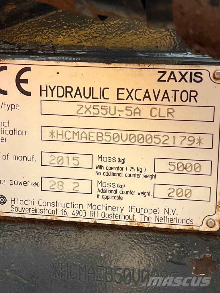 Hitachi ZX 55 U-5 Minibagger < 7t
