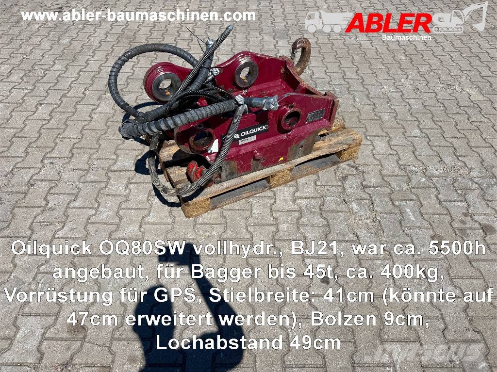 OilQuick OQ80SW vollhydr. GPS-Vorrüstung Conectores rápidos