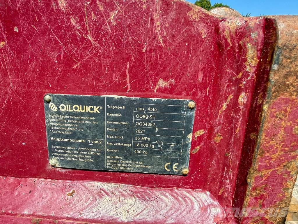OilQuick OQ80SW vollhydr. GPS-Vorrüstung Conectores rápidos