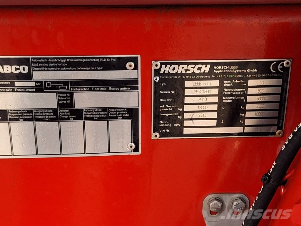 Horsch Leeb 5 LT Pulvérisateurs traînés