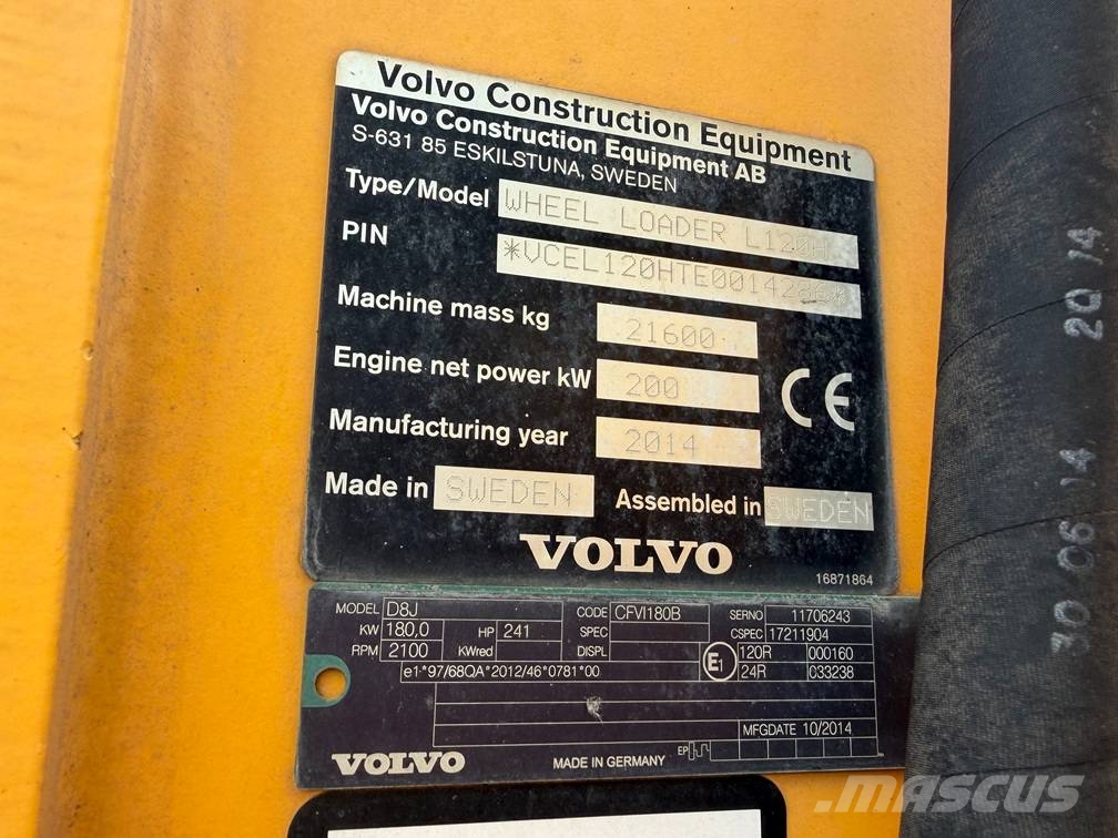Volvo L 120 H Kolesové nakladače