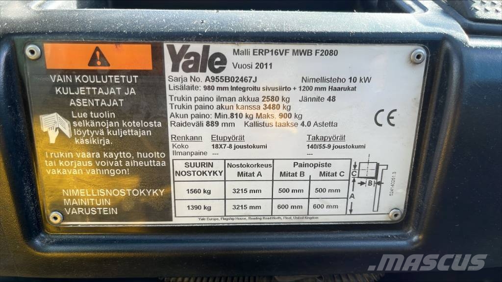 Yale ERP 16 VF Carretillas de horquilla eléctrica