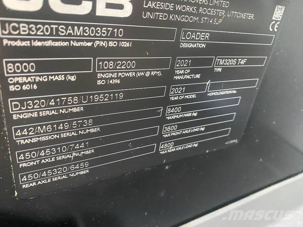 JCB TM 320 S Teleskopiniai krautuvai žemės ūkiui