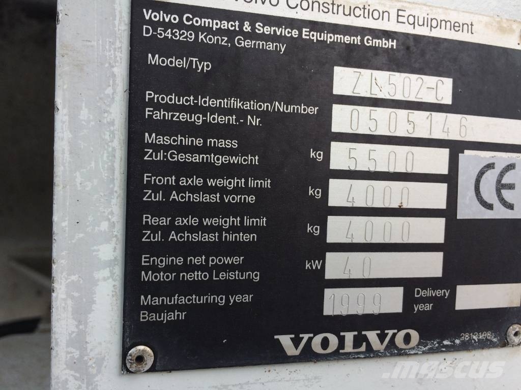 Volvo ZL 502 Kolesni nakladalci