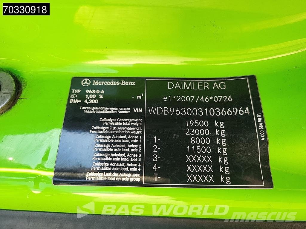 Mercedes-Benz Antos 1827 Antos 4X2 18tonner 2000kg Ladebordwand Camiones caja cerrada
