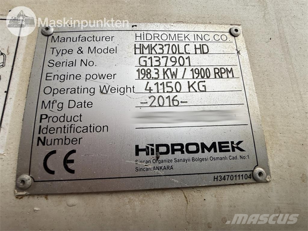 Hidromek HMK370 LC HD Roomikekskavaatorid