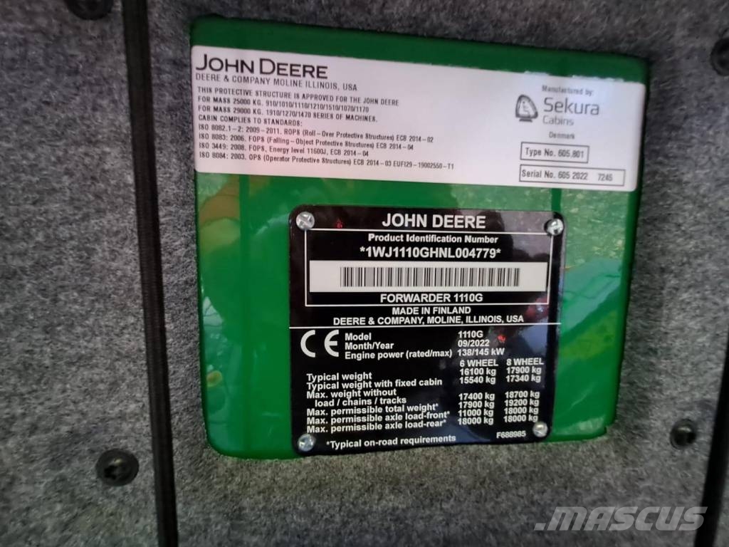 John Deere 1110 G Porteur