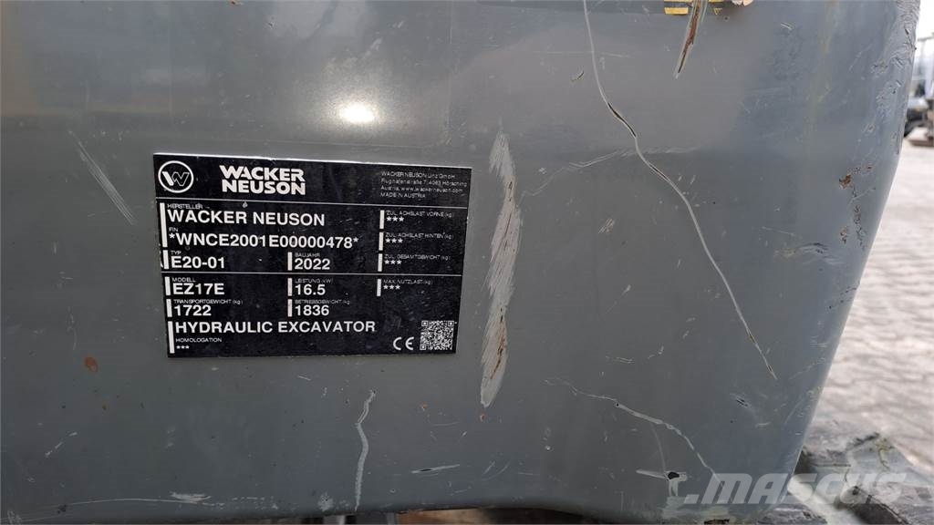Wacker Neuson EZ17e Excavadoras sobre orugas
