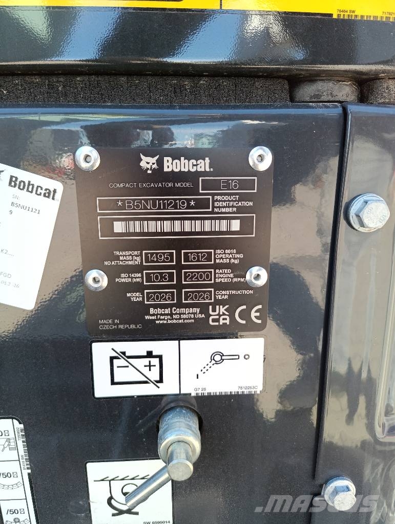 Bobcat E 16 Mini bagri <7t