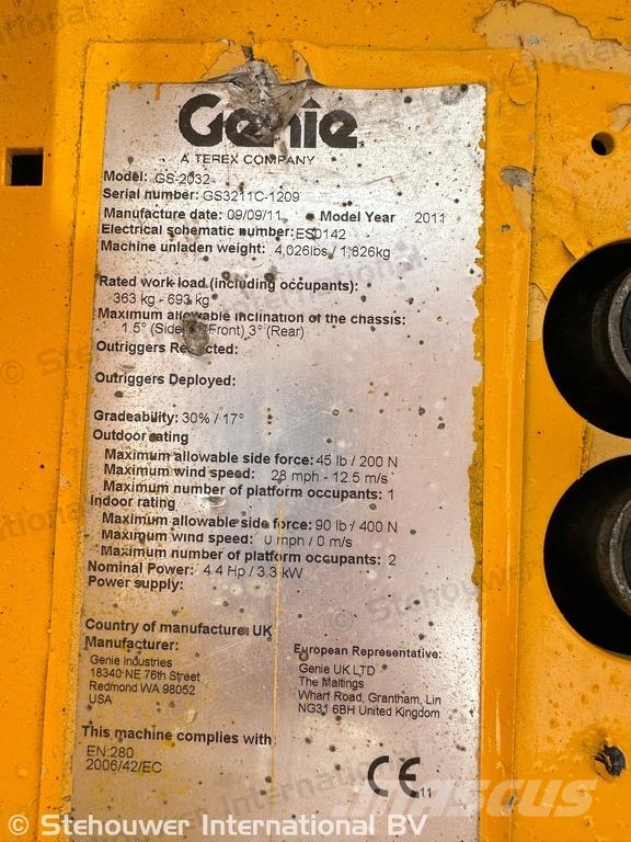 Genie GS2032 GS-2032 Schaarhoogwerkers