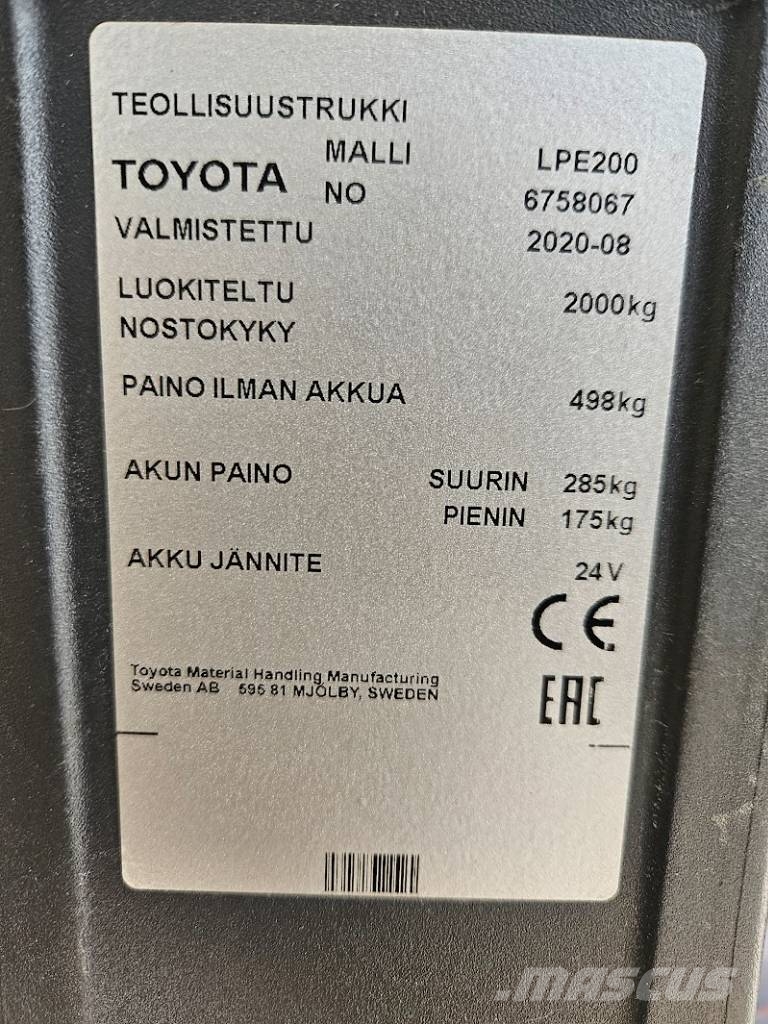 Toyota LPE 200 li-ion Elektriline alusesiirdaja