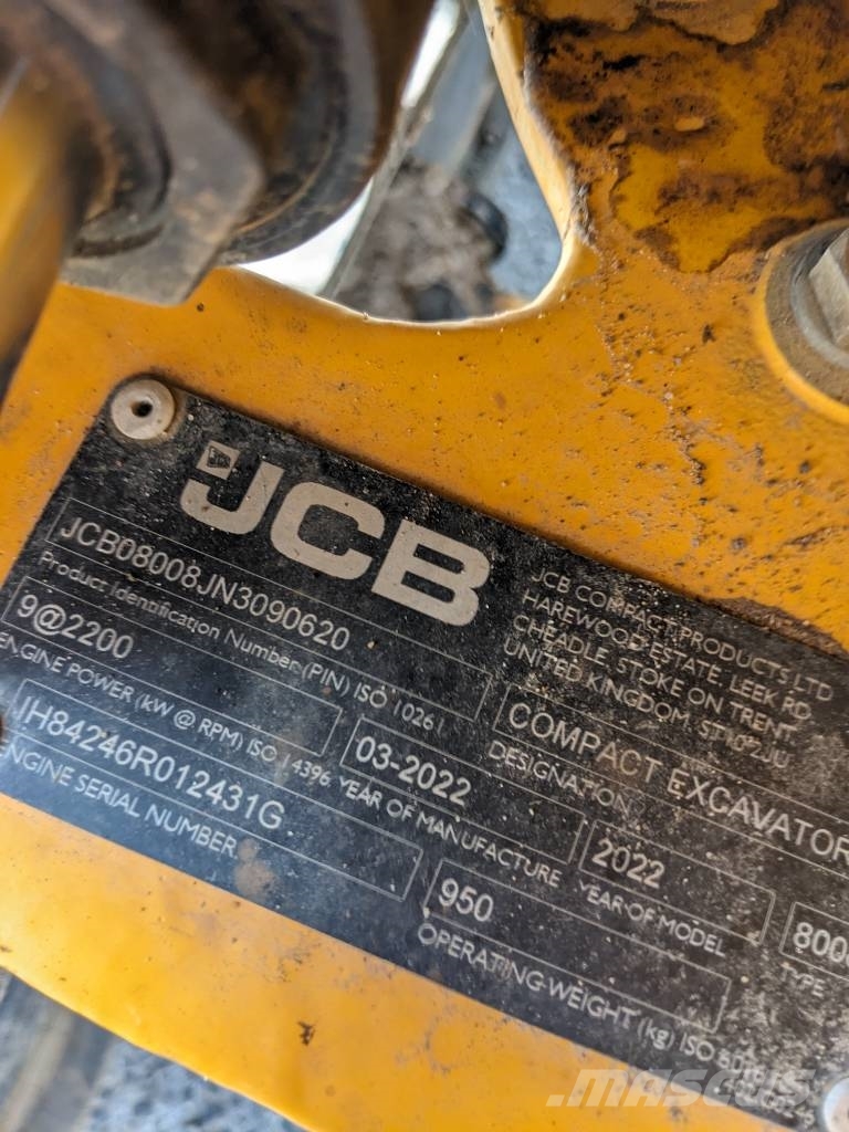 JCB 8008 CTS Mikrobagger / Minibagger Miniexcavadoras