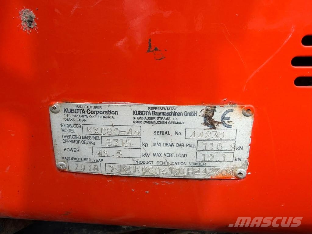 Kubota KX080-4 Žemės ūkis - Kita