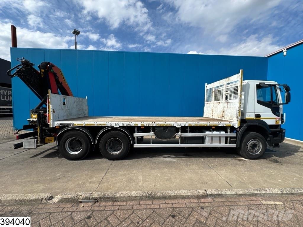 Iveco X-Way 360 6X4, EURO 6, Steel suspension, Palfinger 平板式/側卸式卡車