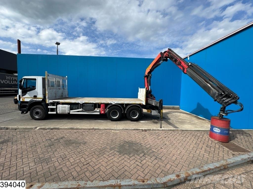 Iveco X-Way 360 6X4, EURO 6, Steel suspension, Palfinger 平板式/側卸式卡車