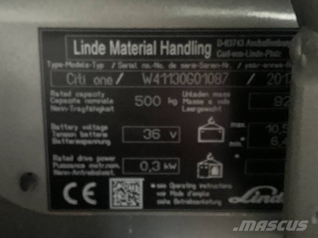 Linde CITI ONE V-3833 OB شاحنات مناولة ذاتية الدفع