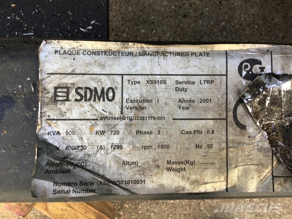MTU 16V2000 GENERATOR 900KVA USED Dīzeļģeneratori