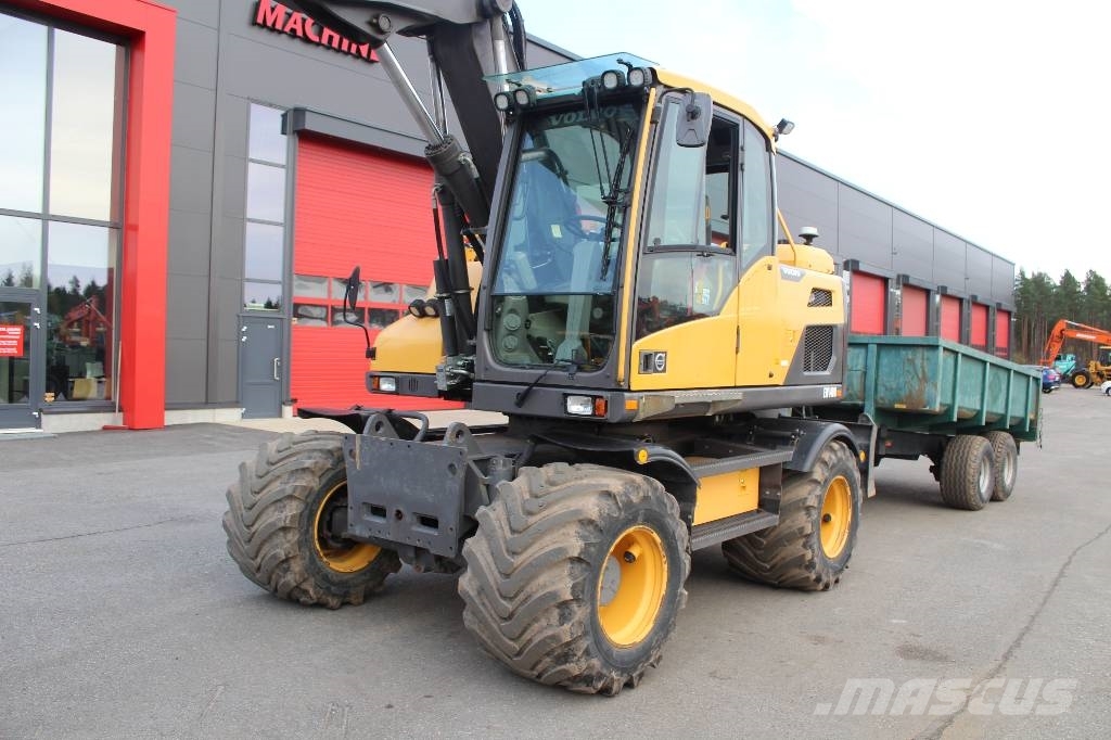 Volvo EW 140 D / Pyörittäjä, Kärry, Rasvari, Ym! Wheeled excavators