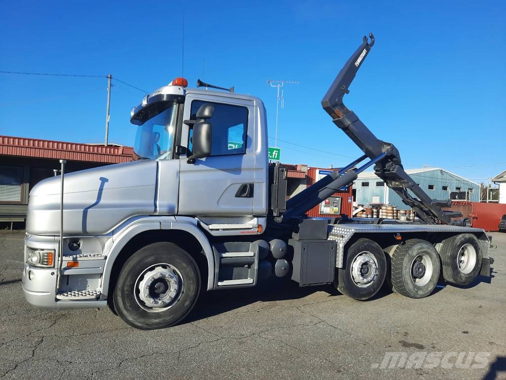 Scania T 124 شاحنات الرافعات الخطافية