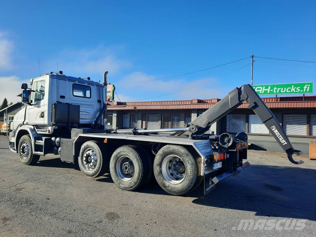 Scania T 124 شاحنات الرافعات الخطافية