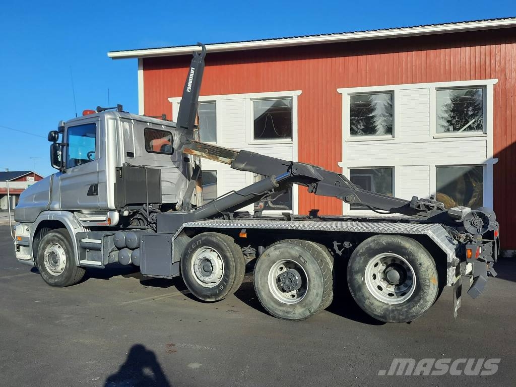 Scania T 124 شاحنات الرافعات الخطافية