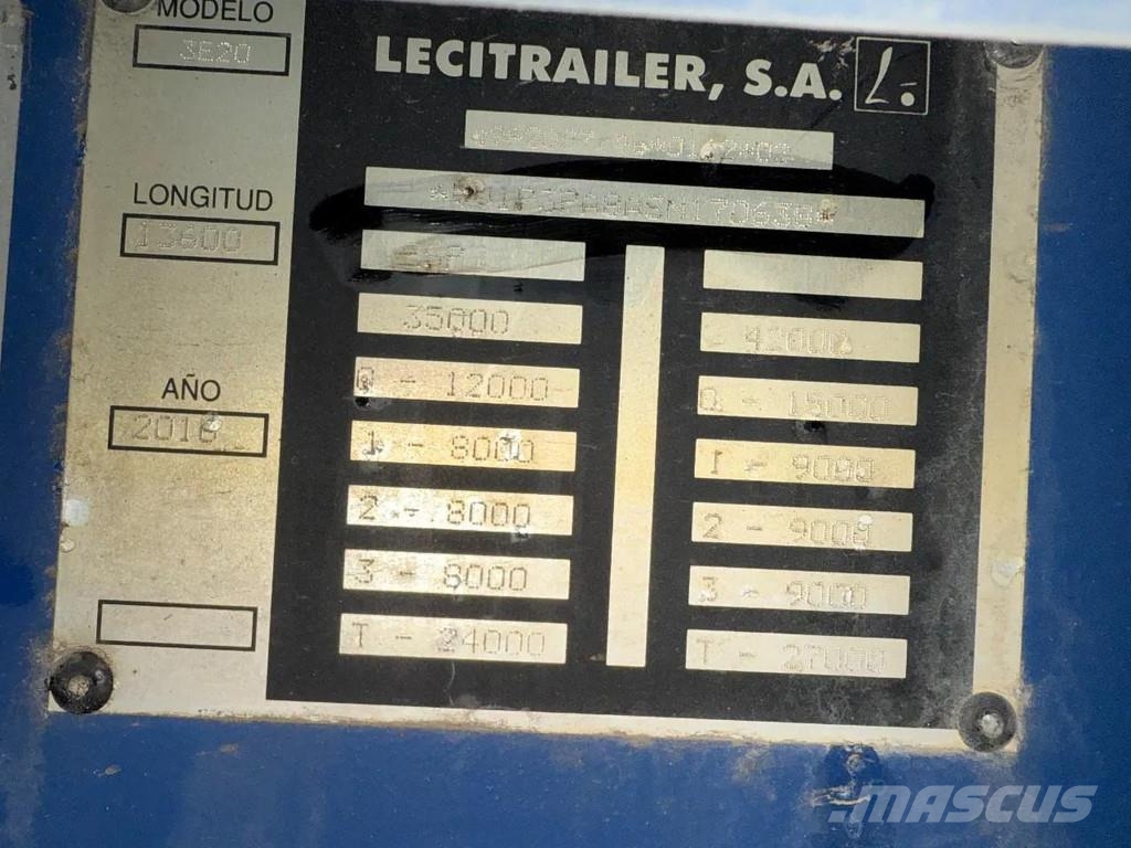 Lecitrailer 3E20 3 AXLE - SAF - DISC BRAKES Poluprikolice sa otvorenim sandukom