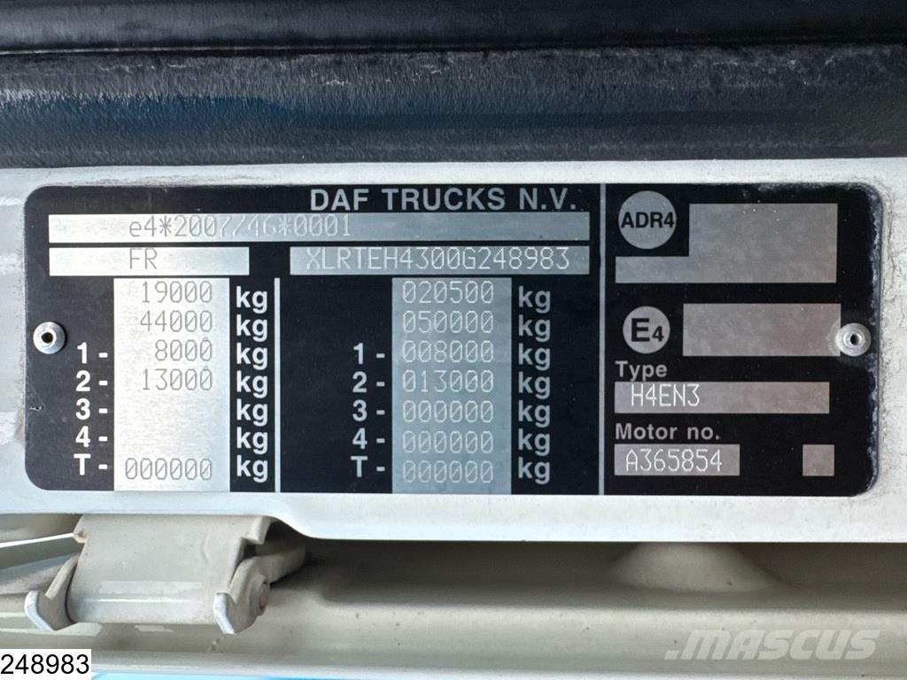 DAF XF 480 EURO 6, ACC, Standairco 曳引機組件
