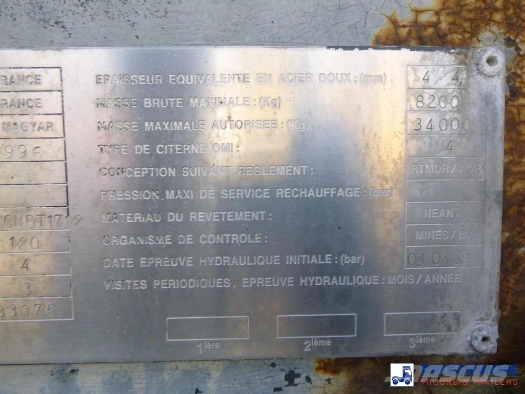 Magyar Chemical tank inox 33 m3 / 1 comp Semi remorque citerne