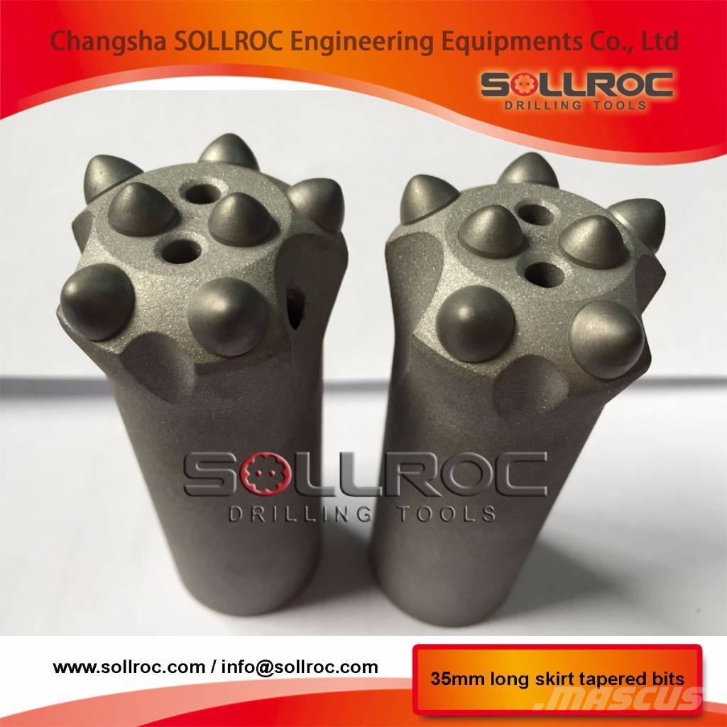 Sollroc tapered drill bit and thread button bits Комплектуючі і запасні частини для бурових установок
