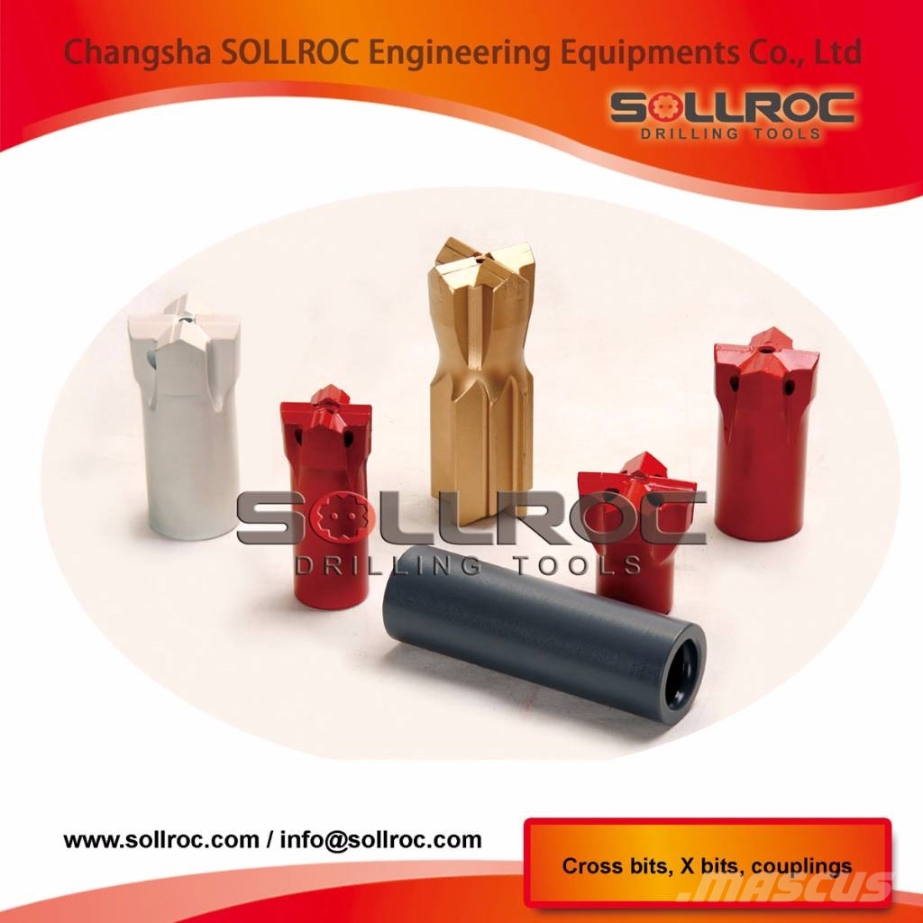 Sollroc tapered drill bit and thread button bits Комплектуючі і запасні частини для бурових установок