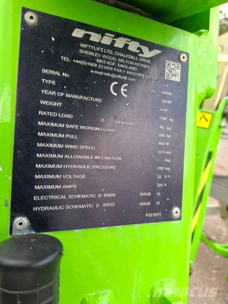 Niftylift 120 TE المنصات الهوائية المثبتة على مقطورة