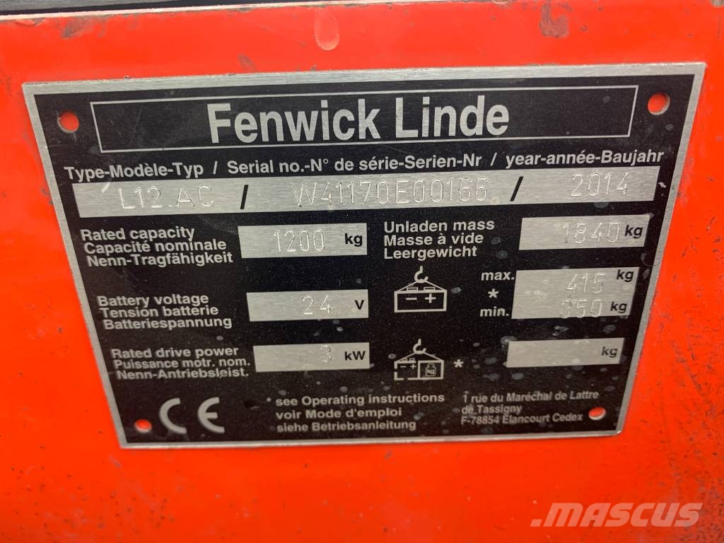 Linde L12AC /170/ V-3817 FOR EXPORT ONLY OB Ручные штабелёры