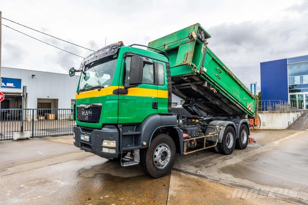 MAN TGS 33.360 BB+BIBENNE+BAE Savivarčių priekabų vilkikai